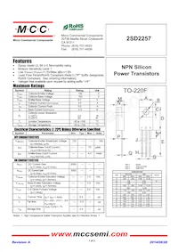 2SD2257-BP Datasheet Copertura