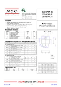 2SD874A-S-TP Datasheet Cover