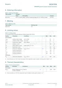BC817DSF Datasheet Page 2