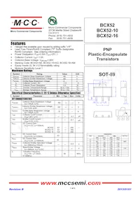 BCX52-10-TP Datasheet Cover