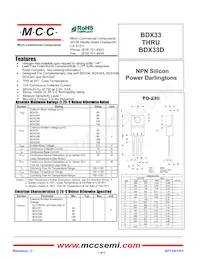 BDX33D-BP Datasheet Cover