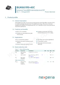 BUK661R9-40C Datasheet Copertura