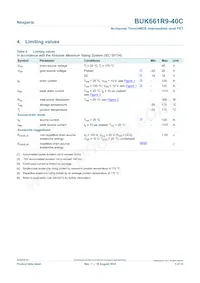 BUK661R9-40C Datasheet Page 3