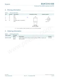 BUK7210-55B Datasheet Page 2
