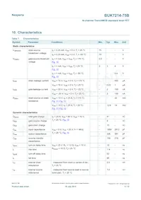 BUK7214-75B Datasheet Page 5