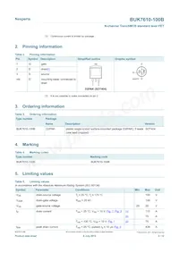 BUK7610-100B Datasheet Page 2