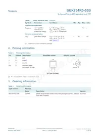 BUK764R0-55B Datasheet Page 2