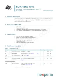 BUK765R0-100E Datasheet Cover