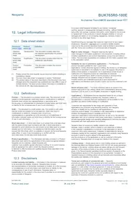 BUK765R0-100E Datasheet Page 11