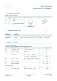 BUK768R3-60E Datasheet Page 2