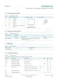 BUK7M6R3-40EX Datasheet Page 2