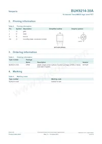 BUK9214-30A數據表 頁面 2