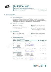 BUK9230-100B Datasheet Copertura