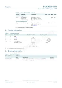 BUK9606-75B Datasheet Page 2
