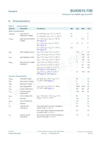 BUK9616-75B Datasheet Page 5
