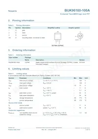 BUK96180-100A Datasheet Page 2
