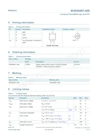 BUK964R1-40E Datasheet Page 2