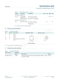 BUK964R4-40B Datasheet Page 2