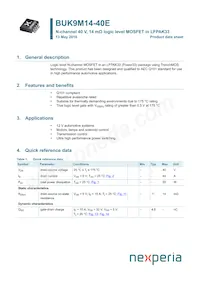 BUK9M14-40EX數據表 封面