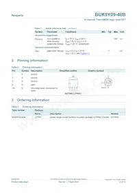 BUK9Y09-40B Datasheet Page 2