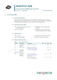 BUK9Y27-40B Datasheet Cover