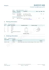 BUK9Y27-40B Datasheet Page 2