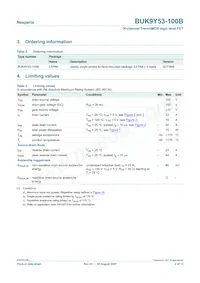 BUK9Y53-100B Datasheet Page 2