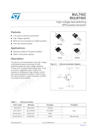 BUL742CFP Datasheet Cover