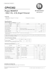 CPH3362-TL-W Datasheet Cover