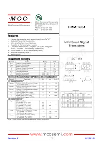 DMMT3904-TP Datenblatt Cover