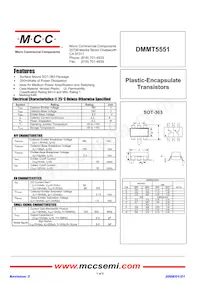DMMT5551-TP Datasheet Cover