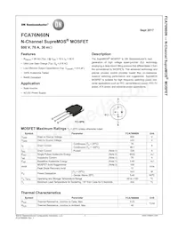 FCA76N60N Datasheet Cover