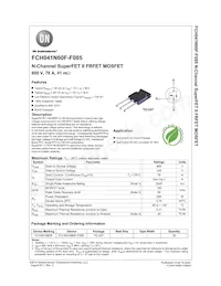 FCH041N60F-F085 Datasheet Cover