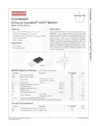FCH76N60NF Datasheet Page 2