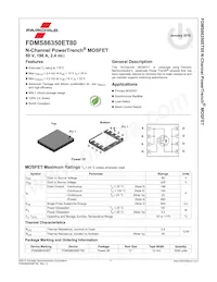 FDMS86350ET80 Datasheet Pagina 2