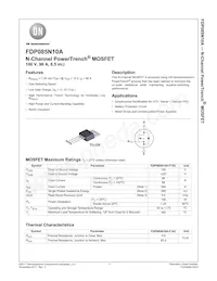 FDP085N10A-F102 Datasheet Cover