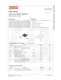 FQP13N10L Datasheet Page 2
