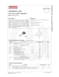 FQU4N50TU-WS Datenblatt Seite 2