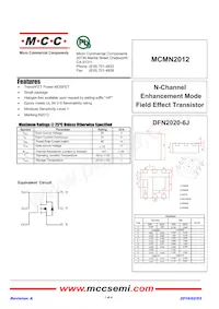 MCMN2012-TP Datasheet Cover