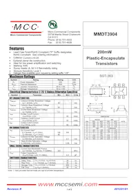 MMDT3904-TP Datasheet Cover