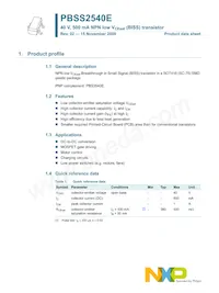 PBSS2540E Datasheet Page 2