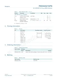 PBSS4021SPN Datasheet Page 2