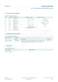 PBSS4160PANP Datasheet Page 2