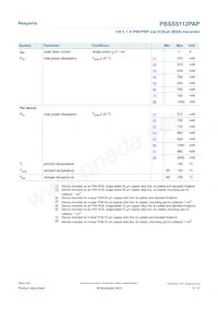 PBSS5112PAP Datasheet Page 3
