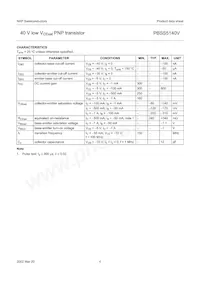 PBSS5140V Datasheet Page 5