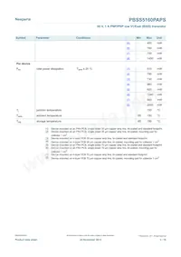 PBSS5160PAPSX Datasheet Page 3