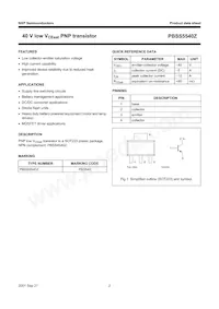 PBSS5540Z/ZLX Datasheet Page 3