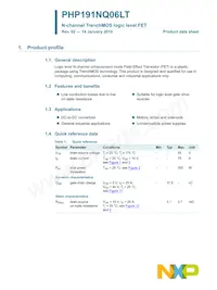 PHP191NQ06LT Datasheet Page 2