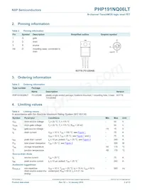 PHP191NQ06LT Datasheet Page 3