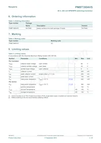 PMBT3904VS Datasheet Page 2